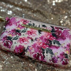 Betsey Johnson Pink Floral Wristlet Clutch